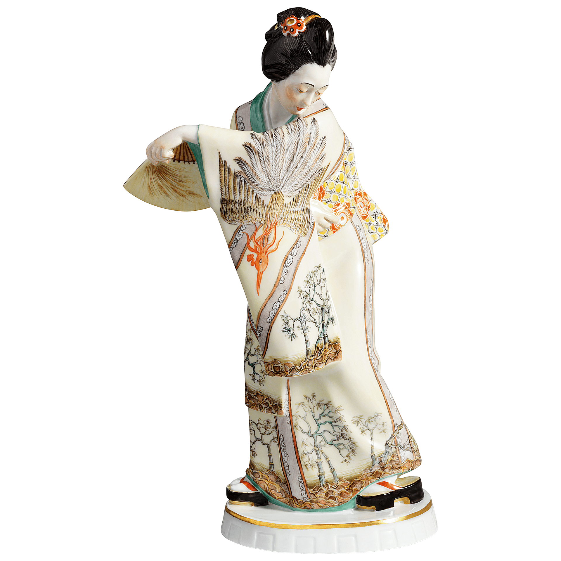 Figur Japanerin mit Fächer, H 22 cm | Meissen Exklusiv - Kollektion 919880 - 65534 - Meissen Weimar