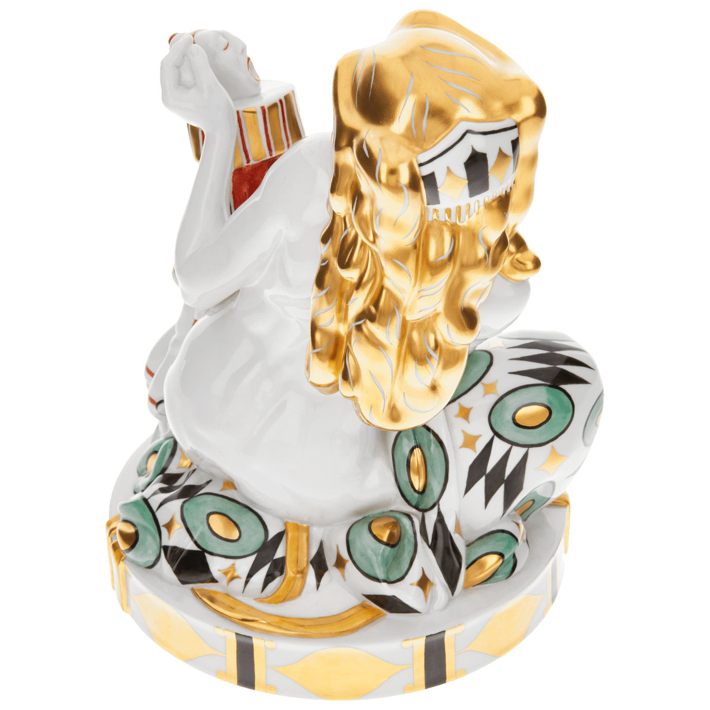 Figur Karneval, bunt und gold staffiert, H 20,5 cm | Meissen Limitierte Meisterwerke 900384 - 73482 - Meissen Weimar
