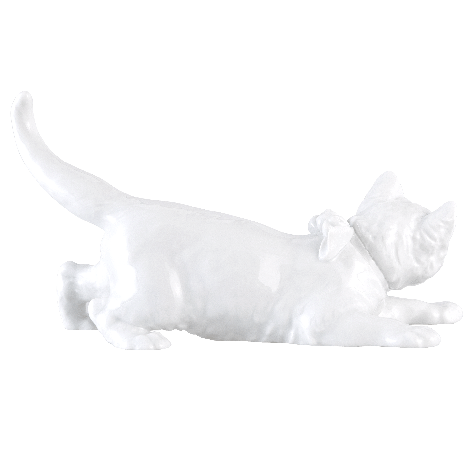 Figur Katze, Weiß, L 20 cm | Meissen Kollektion Markenzeichen 000001 - 78801 - Meissen Weimar