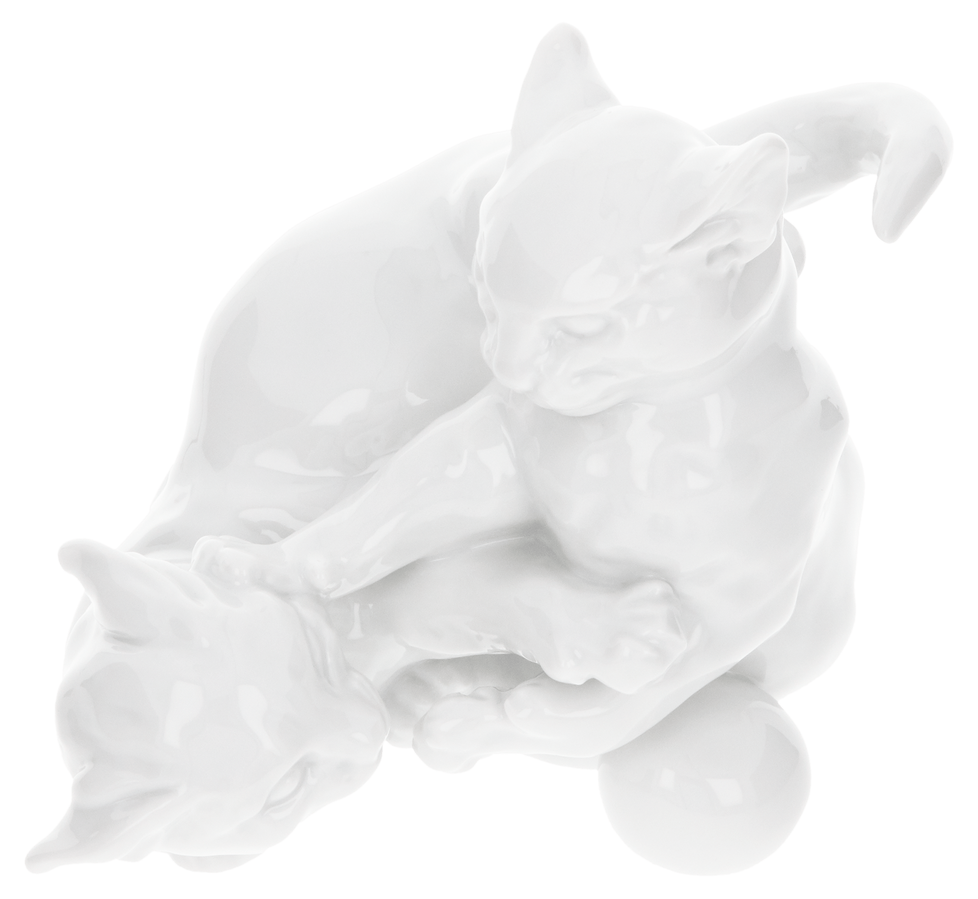 Figur Katzengruppe Weiß H 10 cm | Meissen Figuren Individuell 000001 - 78819 - Meissen Weimar