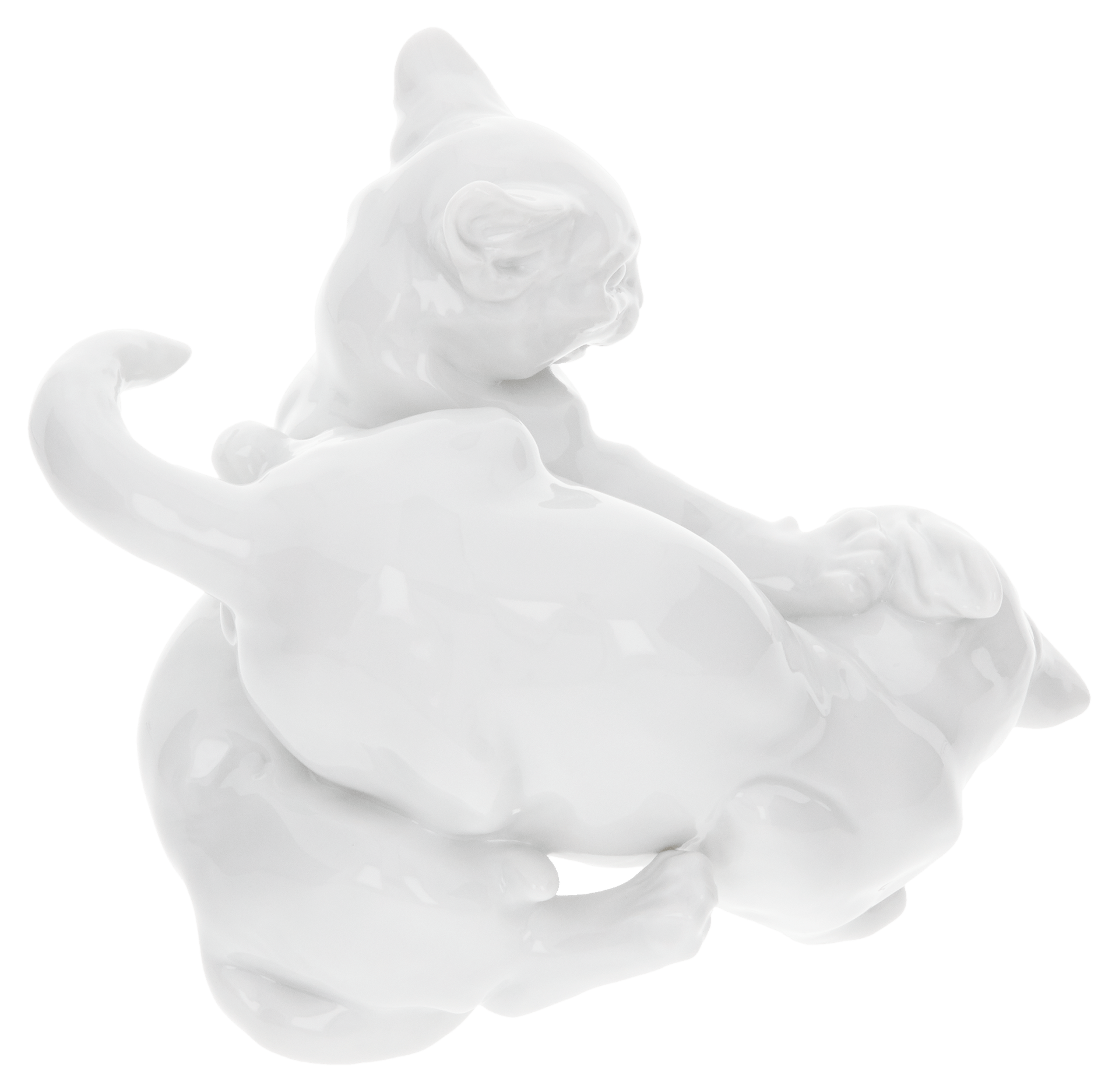 Figur Katzengruppe Weiß H 10 cm | Meissen Figuren Individuell 000001 - 78819 - Meissen Weimar