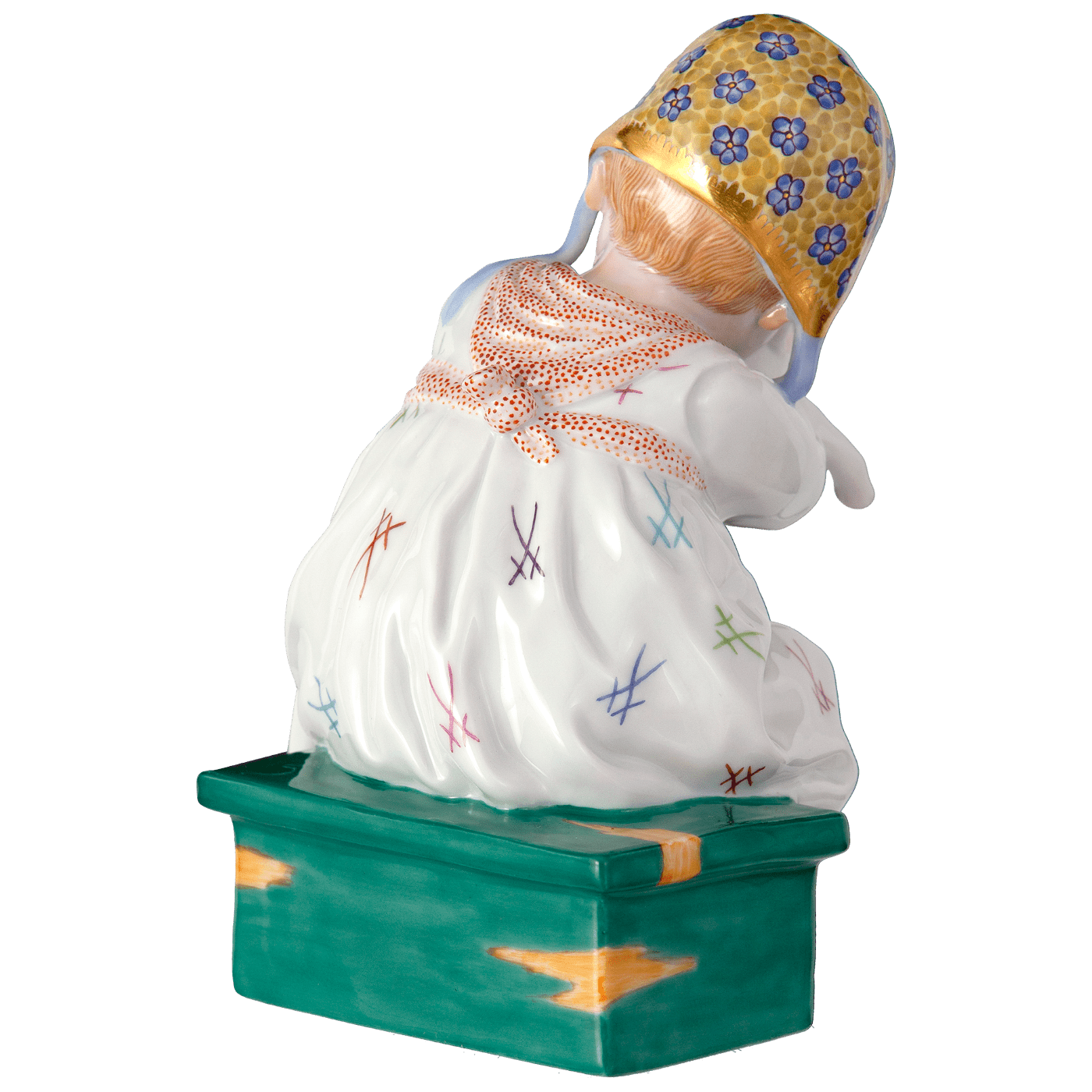 Figur Kind mit Katze, Gestreute Schwerter, H 12 cm, limitiert | Meissen Figuren - Edition Hentschelkinder 90a381 - 73367 - Meissen Weimar