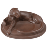 Figur Leopard liegend Böttgersteinzeug H 11 cm | Meissen Böttgersteinzeug