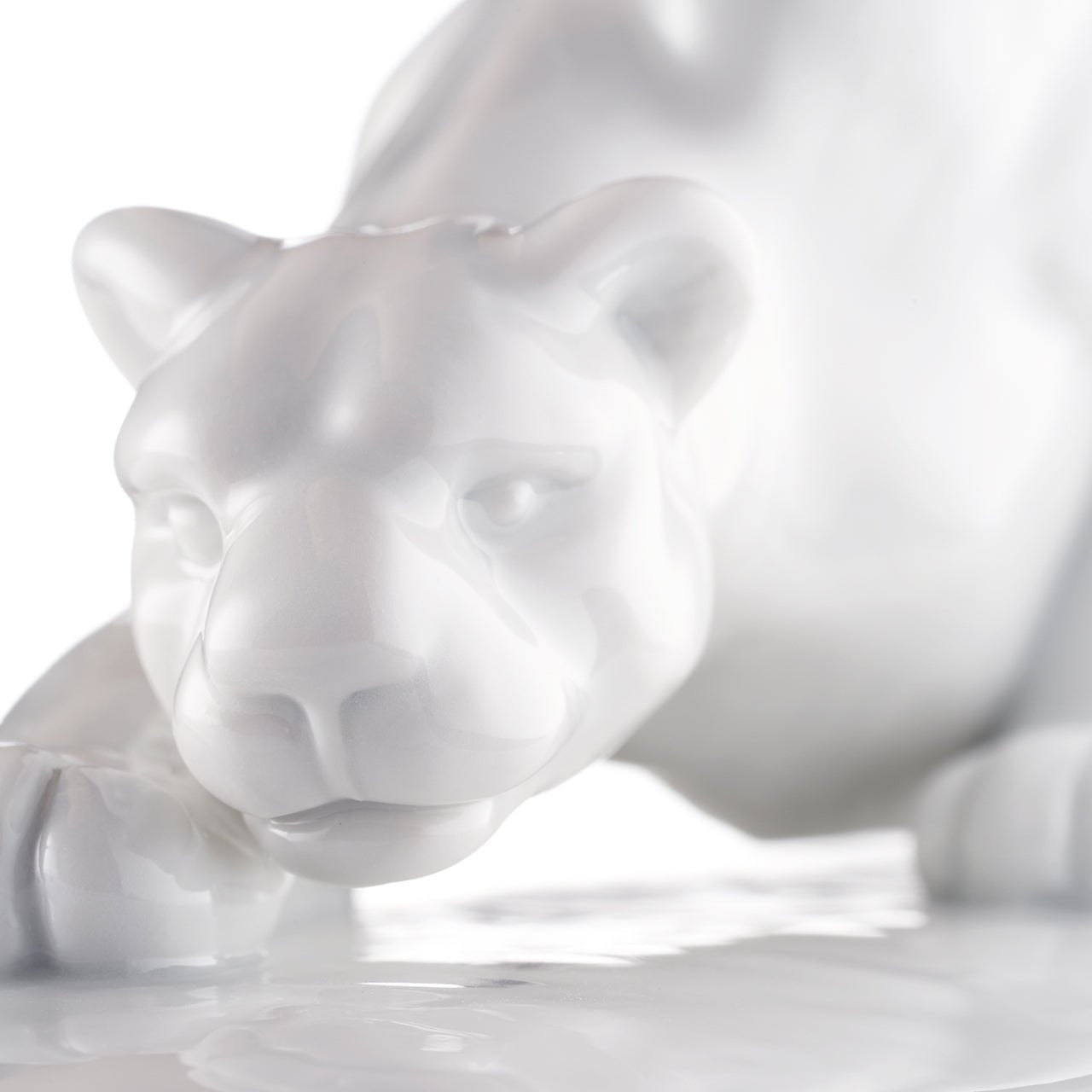 Figur Leopard Weiß L 17 cm | Meissen Atelier - Edition 000001 - 78017 - Meissen Weimar
