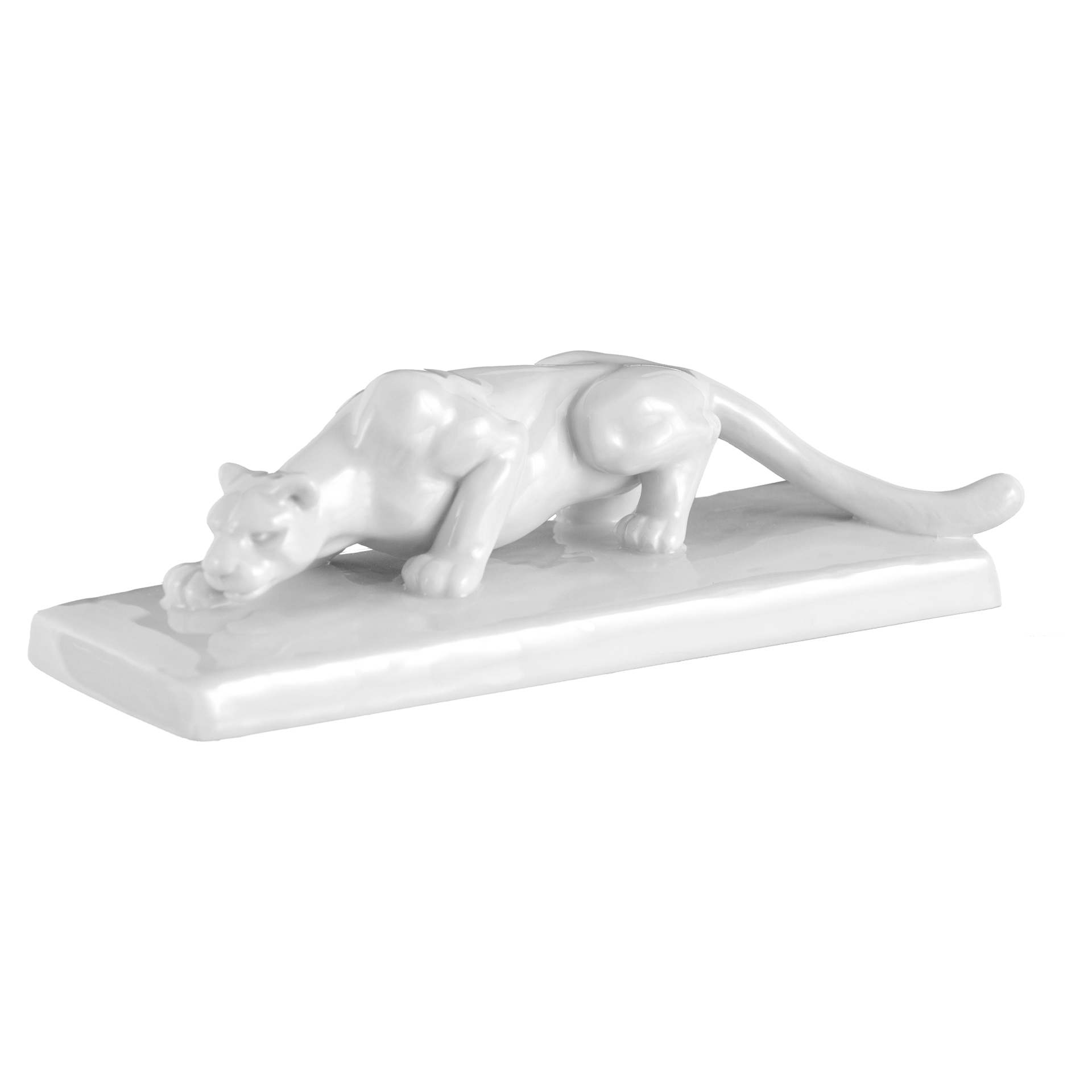 Figur Leopard Weiß L 17 cm | Meissen Atelier - Edition 000001 - 78017 - Meissen Weimar