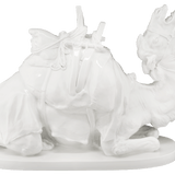 Figur Liegendes Lastkamel, Weiß, T 49 cm | Meissen Einzelplastik