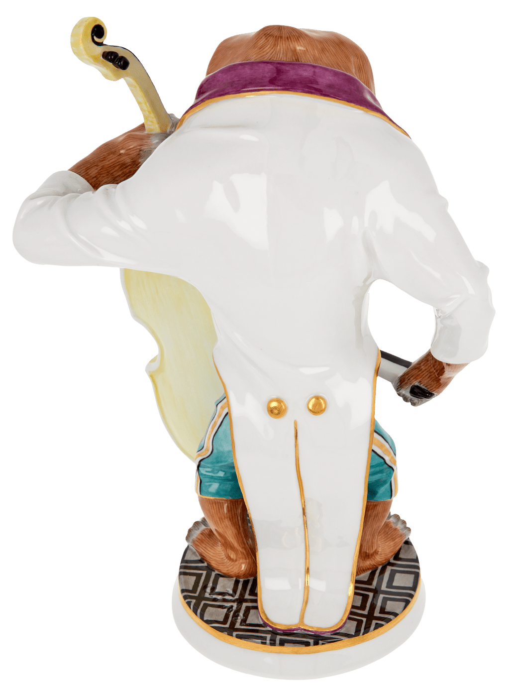 Figur Mantelpavian mit Bassgeige, limitiert, H 22 cm | Meissen Limitierte Meisterwerke 900384 - 60025 - Meissen Weimar