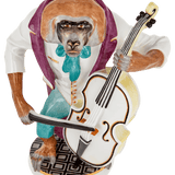 Figur Mantelpavian mit Bassgeige, limitiert, H 22 cm | Meissen Limitierte Meisterwerke