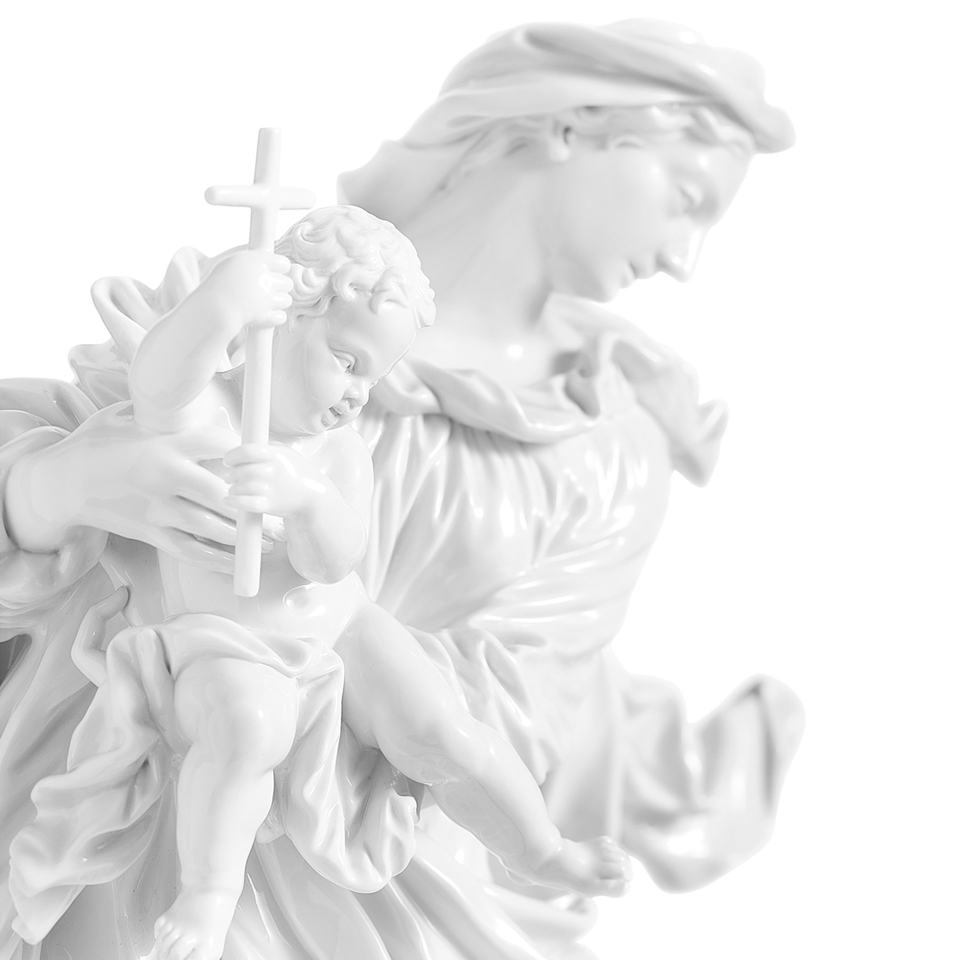 Figur Maria mit Kind Weiß, H 44 cm | Meissen Exklusiv - Kollektion 000080 - 72m02 - Meissen Weimar