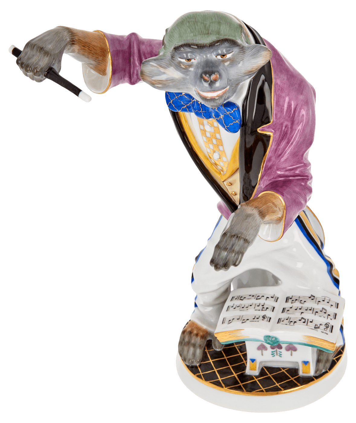 Figur Meerkatze als Dirigent, limitiert, H 21 cm | Meissen Limitierte Meisterwerke 900384 - 60023 - Meissen Weimar
