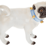 Figur Mops mit Schellen, H 7 cm | Meissen Kollektion Markenzeichen