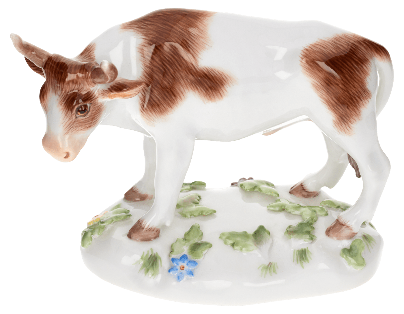 Figur Ochse stehend, bunt staffiert, H 7 cm | Meissen Figuren Individuell 900100 - 78641 - Meissen Weimar