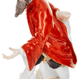 Figur Pantalone, bunt und gold staffiert, H 18 cm | Meissen Figuren-Edition Italienische Komödie