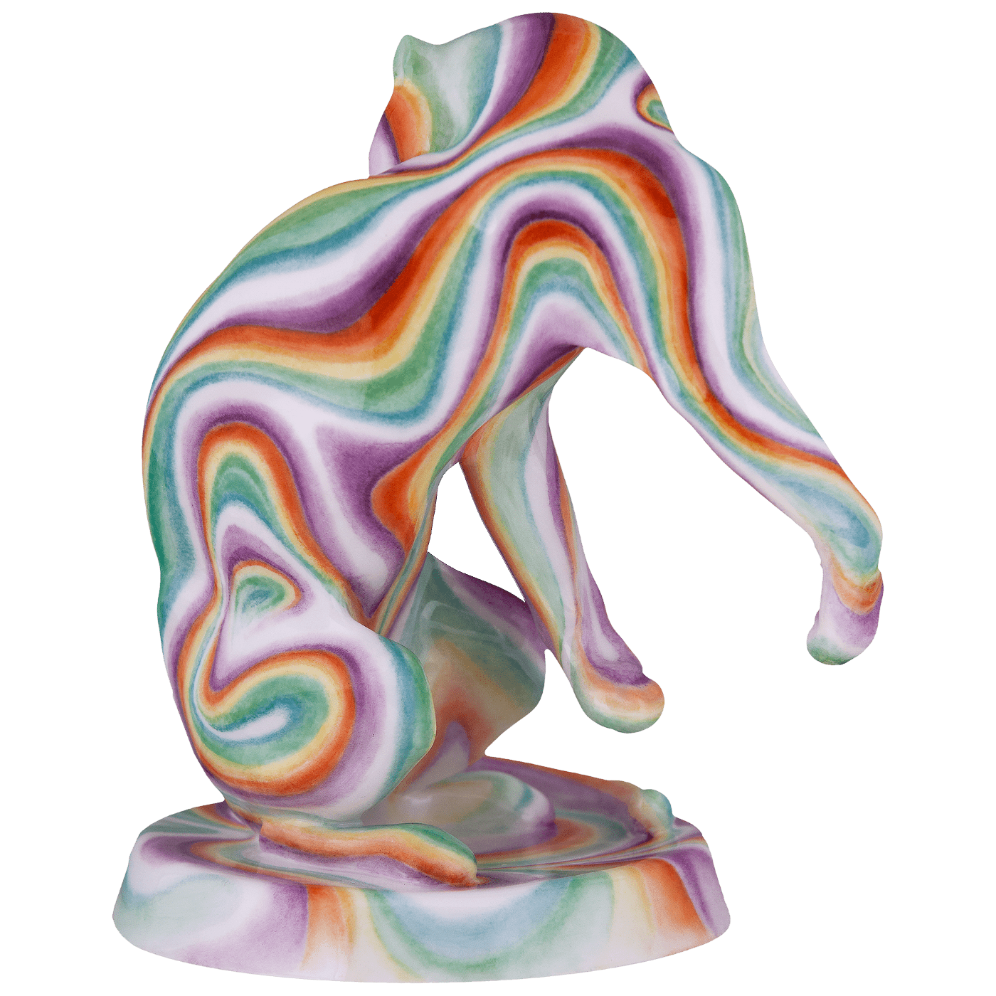 Figur Panther Airbrush Look, H 17 cm | Meissen Atelier - Edition 65o001 - 78734 - Meissen Weimar