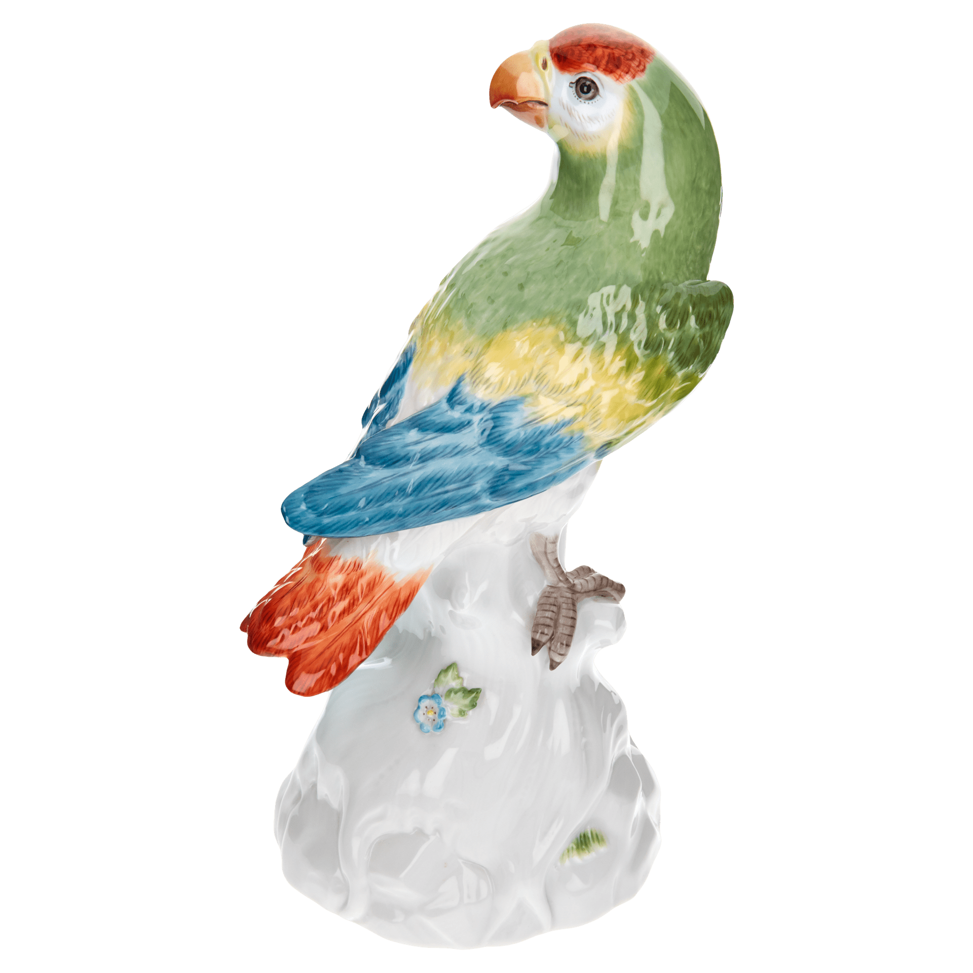 Figur Papagei, Bunt staffiert, H 22 cm | Meissen Figuren Individuell 900100-77039 - Meissen Weimar