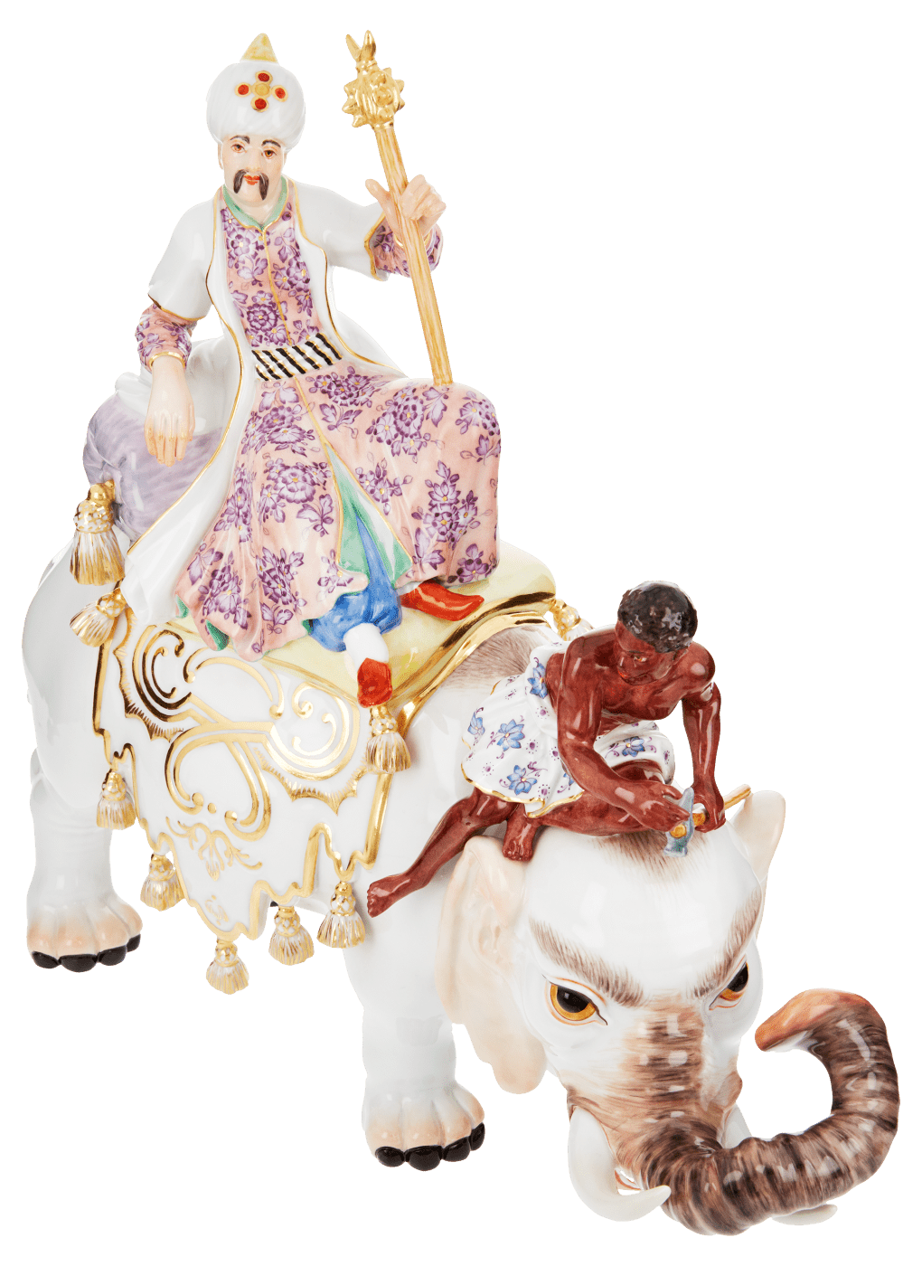 Figur Perser auf Elefant, H 28 cm | Meissen Exklusiv - Kollektion 900380 - 67019 - Meissen Weimar