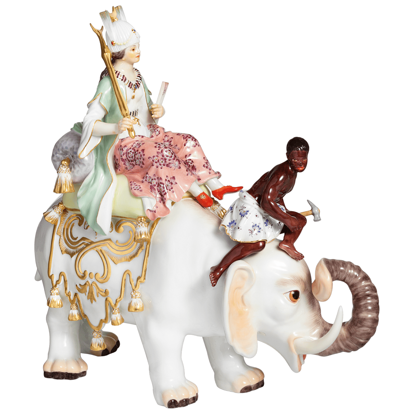 Figur Perserin auf Elefant, H 26 cm | Meissen Exklusiv - Kollektion 900380 - 67020 - Meissen Weimar