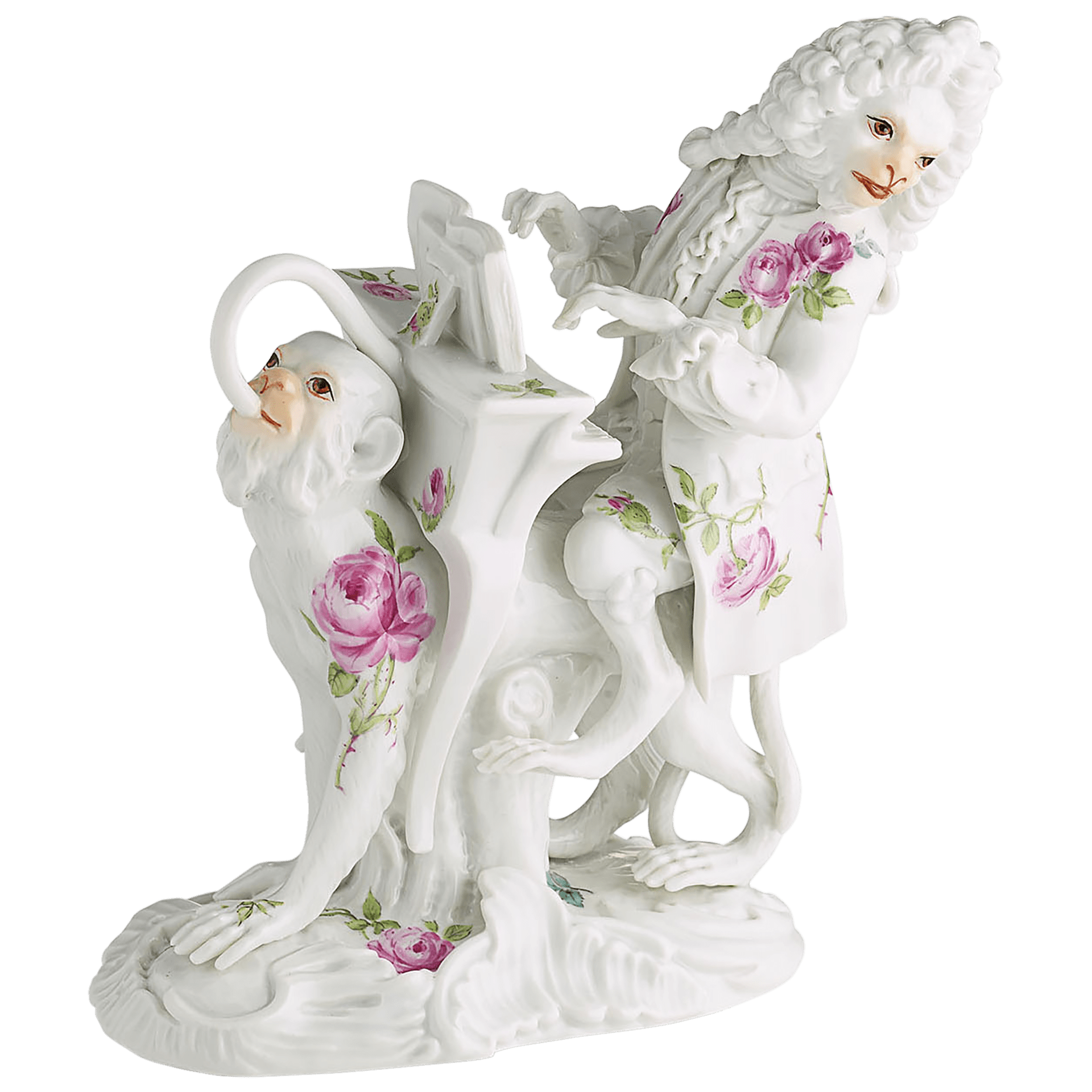 Figur, Purpur Rose, H 13 cm | Meissen Figuren - Edition Affenkapelle 91c120 - 60020 - Meissen Weimar
