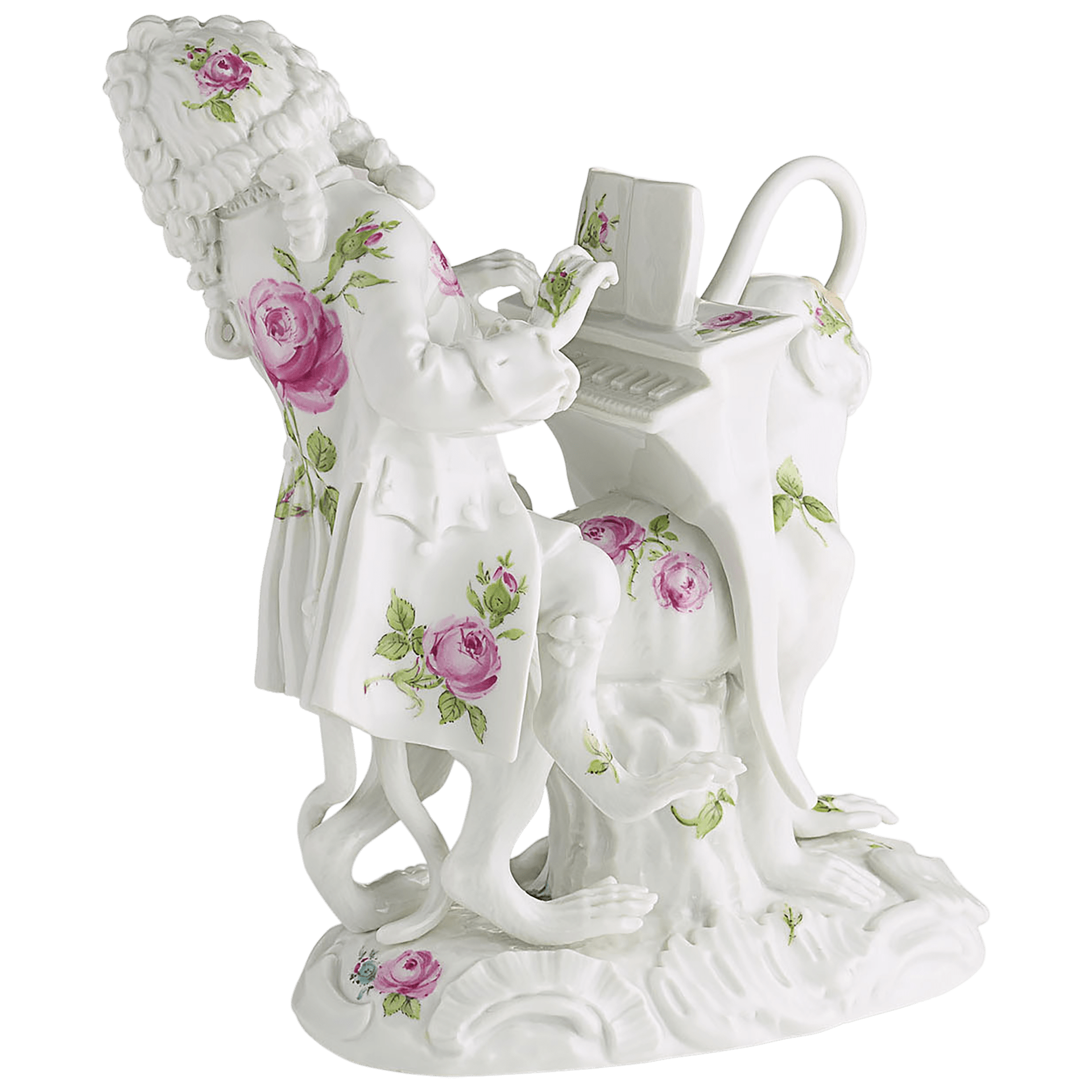 Figur, Purpur Rose, H 13 cm | Meissen Figuren - Edition Affenkapelle 91c120 - 60020 - Meissen Weimar