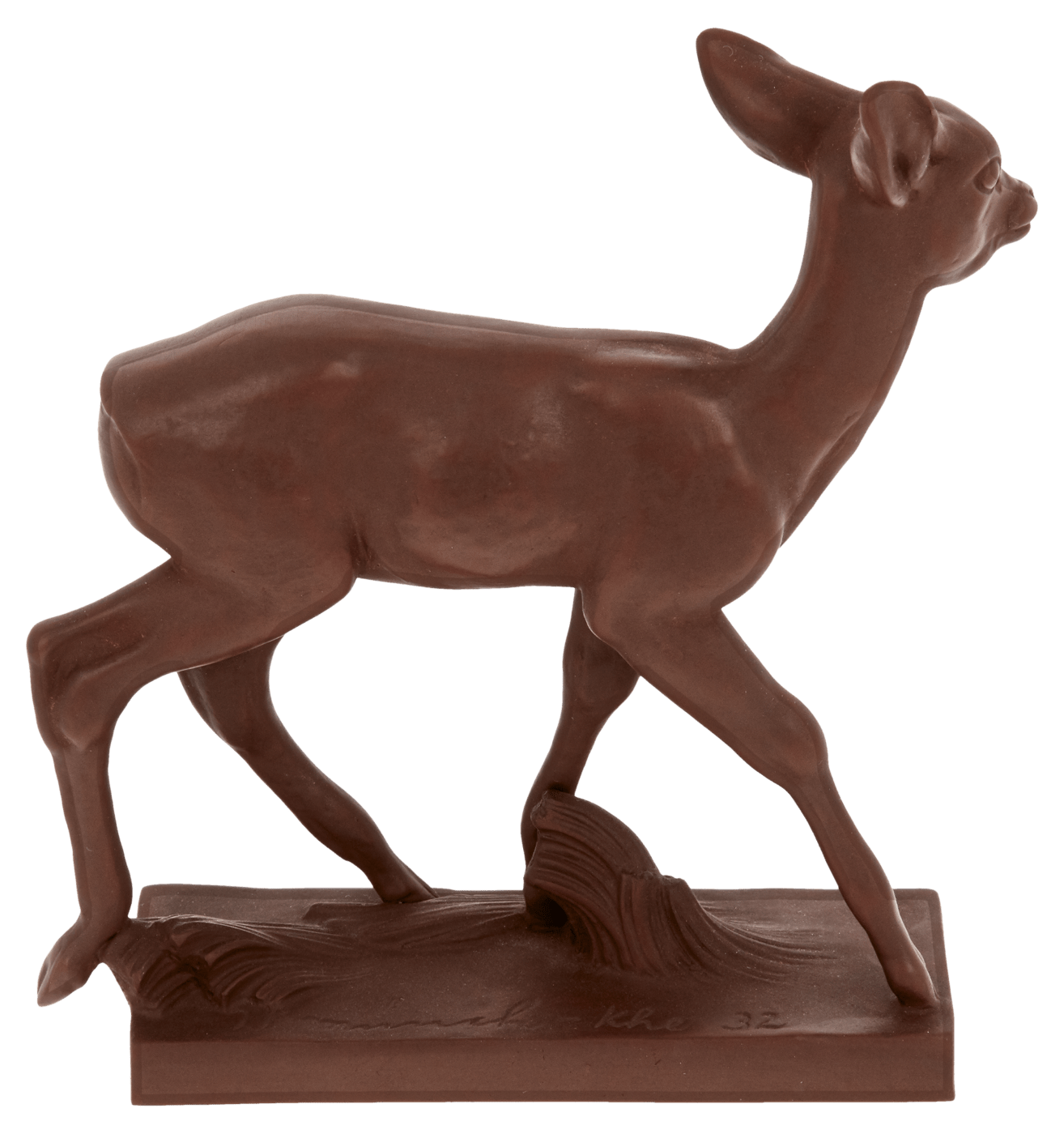 Figur Reh Meissen Böttgersteinzeug H 12,5 cm | Meissen Böttgersteinzeug 000002 - 86170 - Meissen Weimar