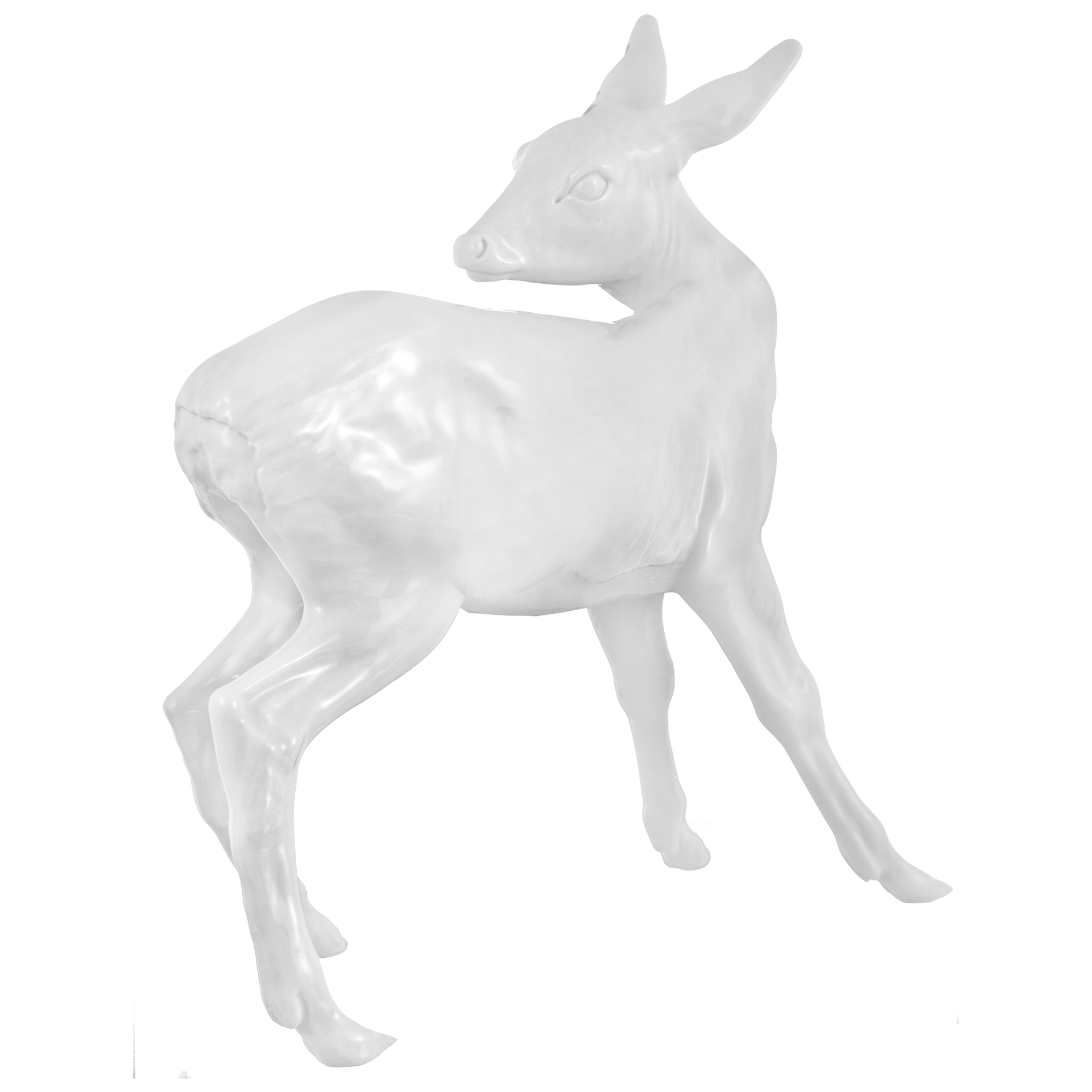 Figur Reh, Weiß, H 22 cm | Meissen Figuren Individuell 000001 - 78715 - Meissen Weimar