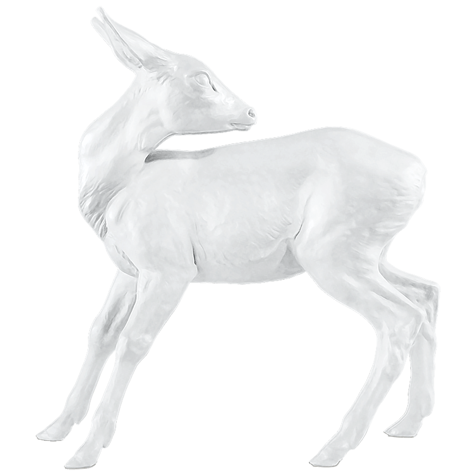 Figur Reh, Weiß, H 22 cm | Meissen Figuren Individuell 000001 - 78715 - Meissen Weimar