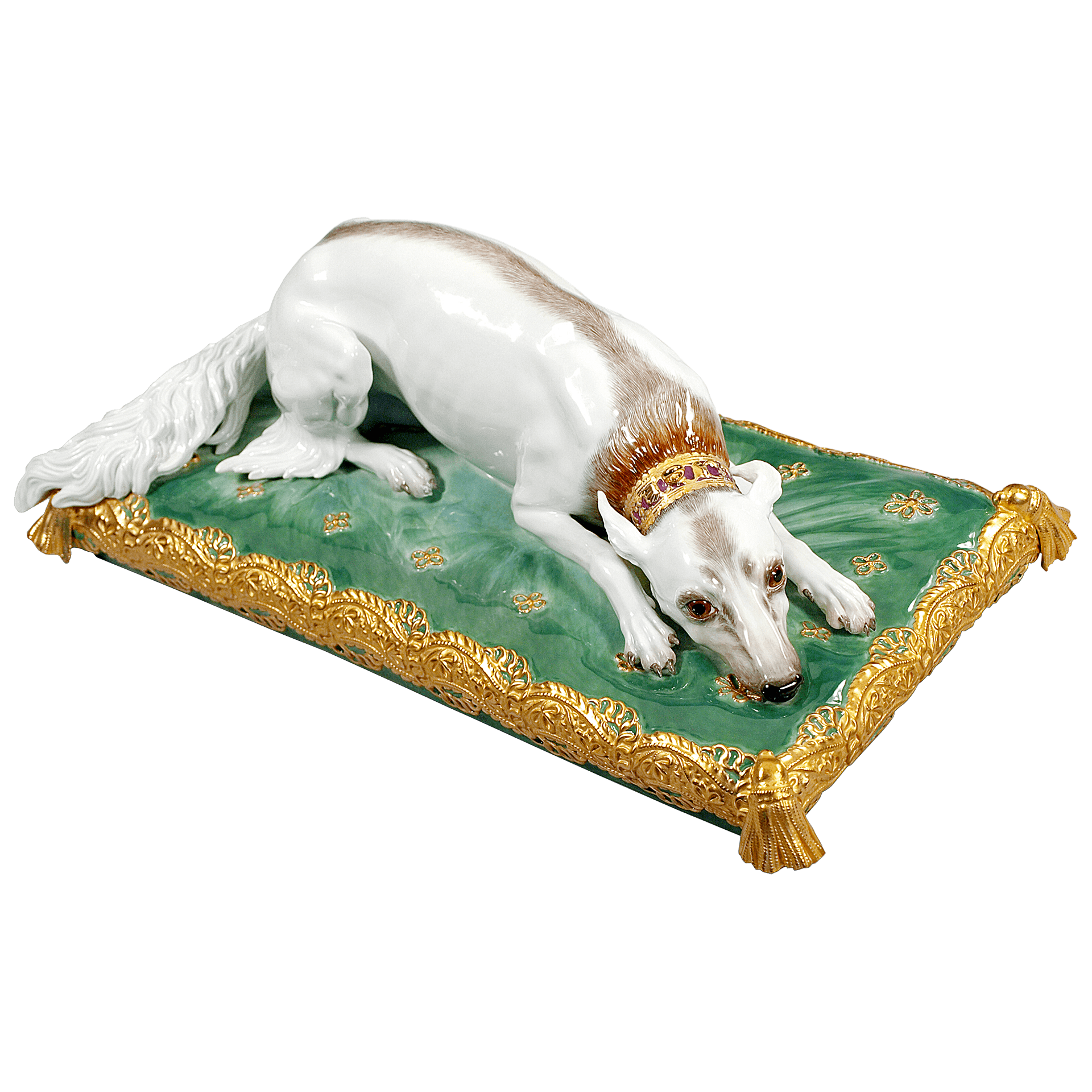 Figur Russischer Windhund, Porzellan, T 42 cm | Meissen Exklusiv - Kollektion 900380 - 78913 - Meissen Weimar