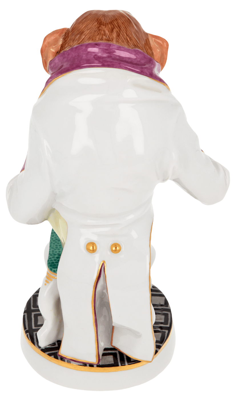 Figur Schimpanse mit Klarinette, Porzellan, H 18,5 cm, limitiert | Meissen Limitierte Meisterwerke 900384 - 60026 - Meissen Weimar