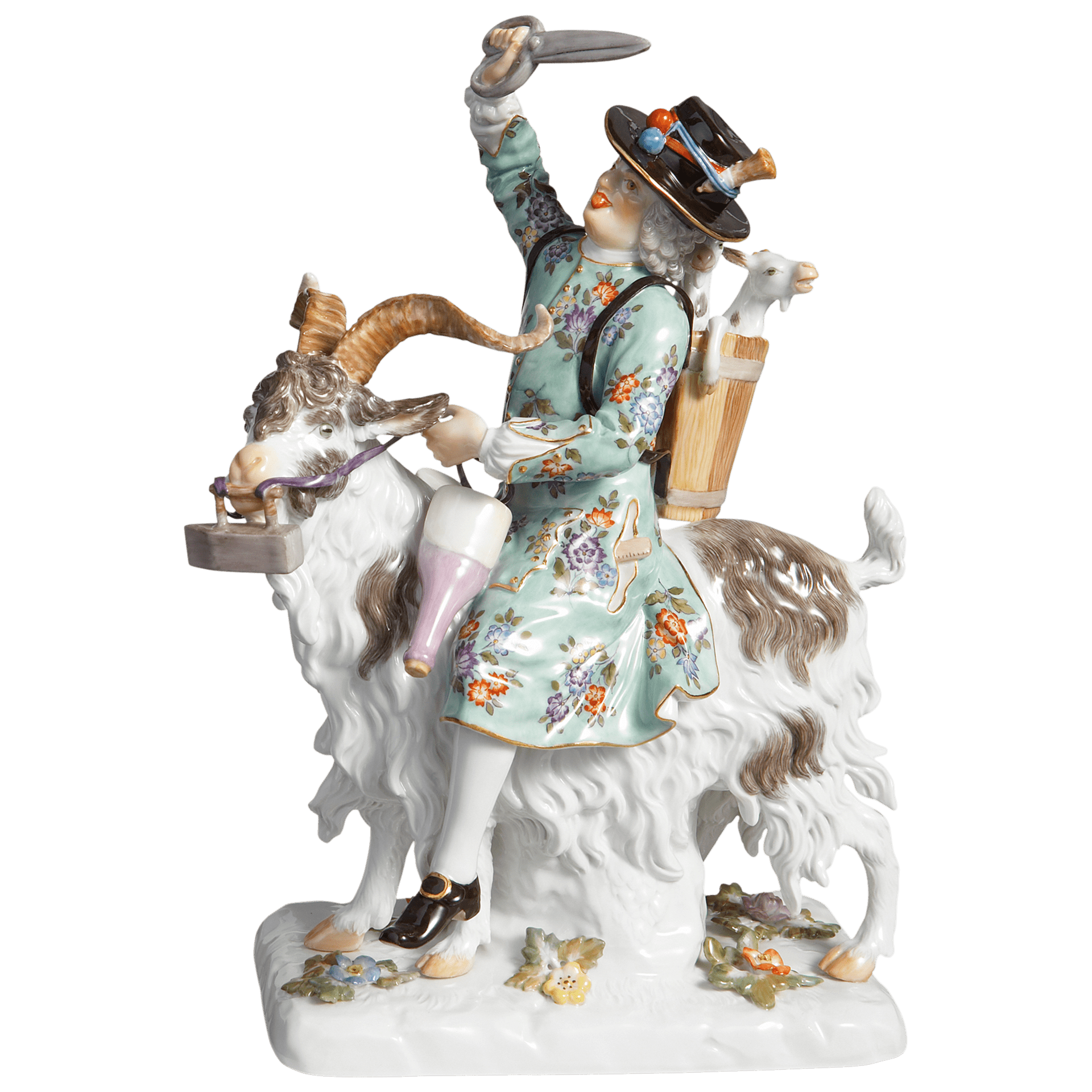 Figur Schneider auf Ziegenbock, Exklusiv, H 21,5 cm | Meissen Exklusiv - Kollektion 900380 - 73011 - Meissen Weimar