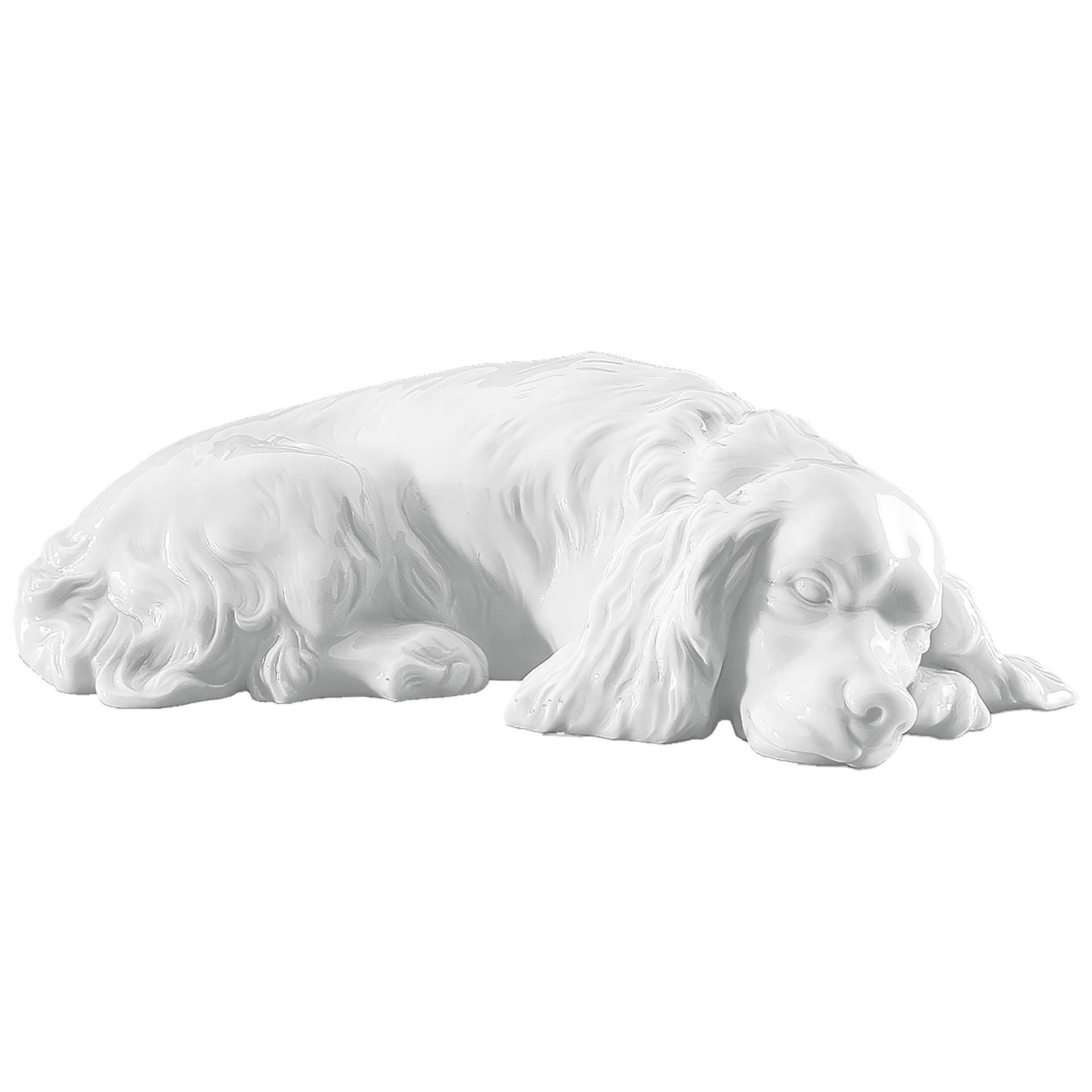 Figur Spaniel Weiß, H 5,5 cm | Meissen Figuren Individuell 000001 - 78868 - Meissen Weimar