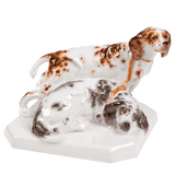 Figur Spanielgruppe limitiert, H 11 cm | Meissen Limitierte Meisterwerke