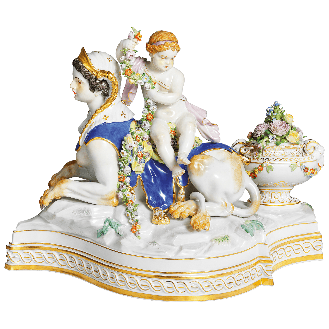 Figur Sphinx mit Kind, H 22,5 cm | Meissen Exklusiv - Kollektion 900380 - 73539 - Meissen Weimar