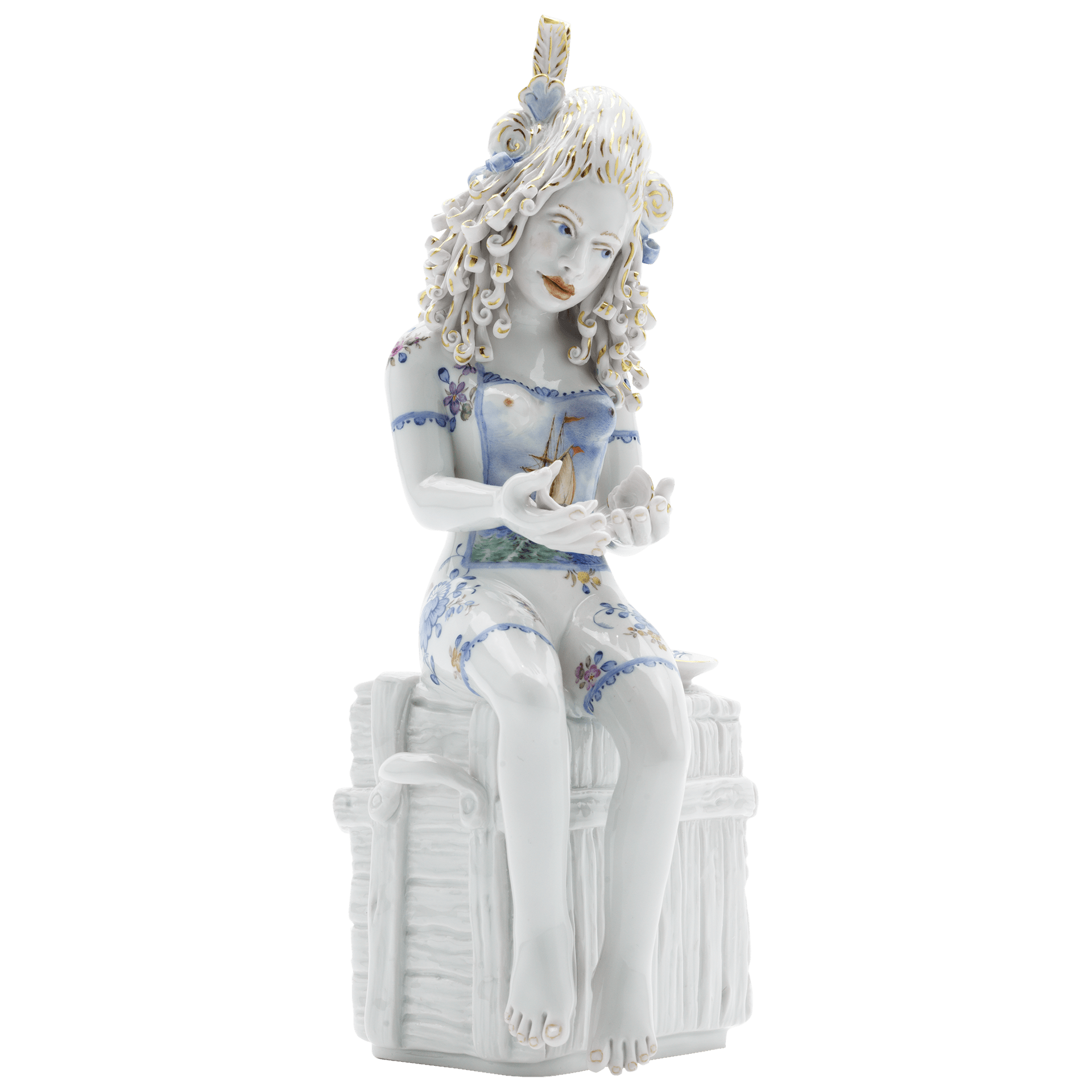 Figur, Storm Motiv, H 26 cm | Meissen Figuren Individuell 65c028 - 73719 - Meissen Weimar