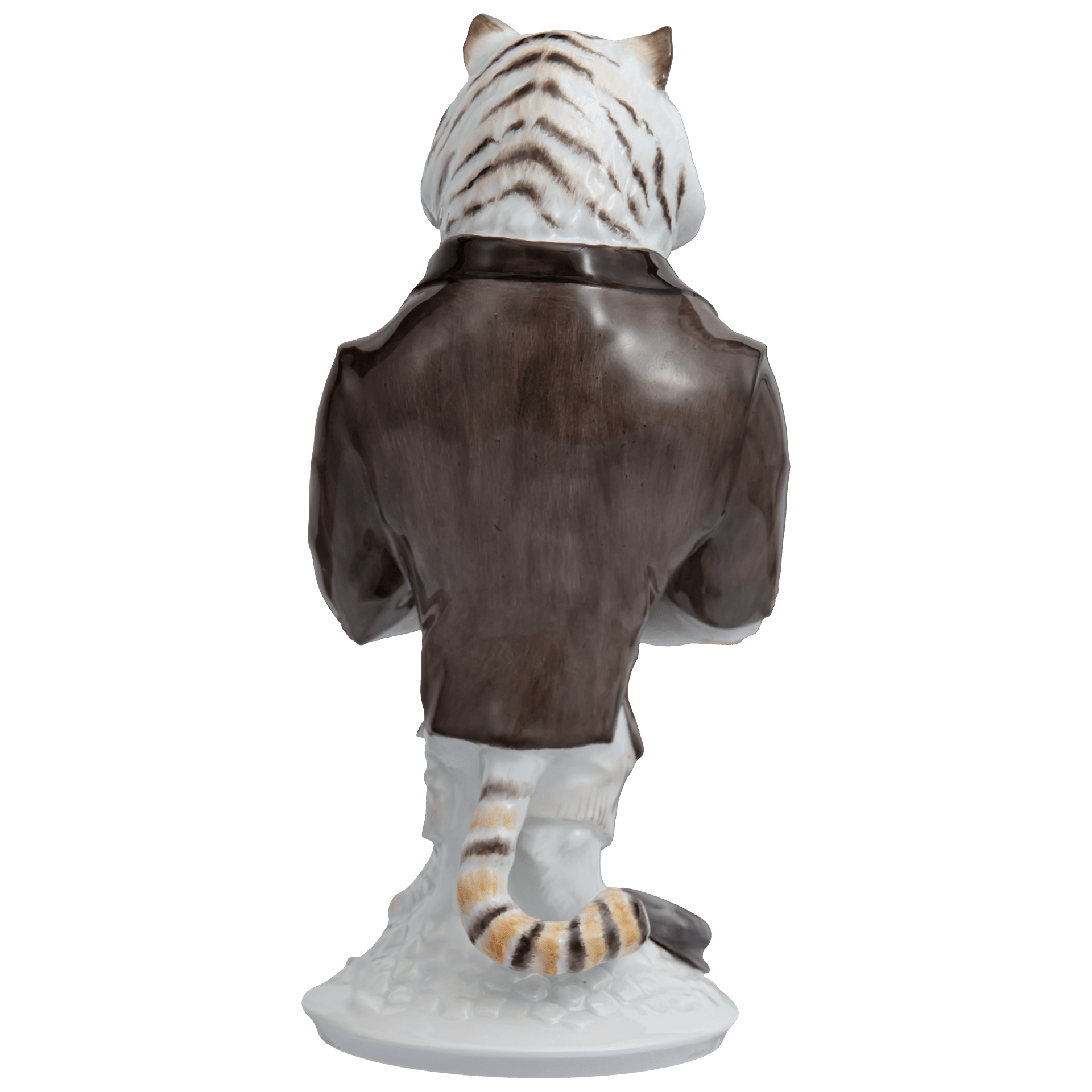 Figur Tiger Mr. Silence, bunt und gold staffiert, H 19,5 cm | Meissen Figuren - Edition Ladies & Gentlemen 900300 - 78042 - Meissen Weimar