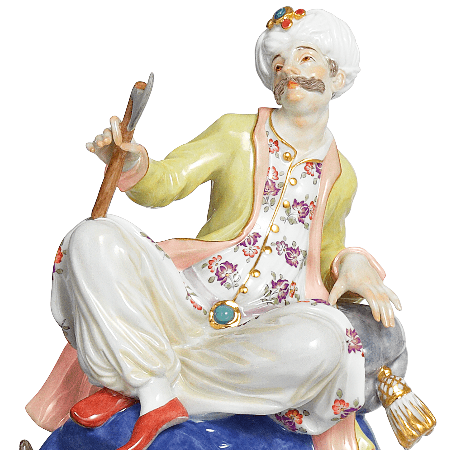 Figur, Turk mit Nashorn, H 26 cm | Meissen Exklusiv - Kollektion 900380 - 67037 - Meissen Weimar