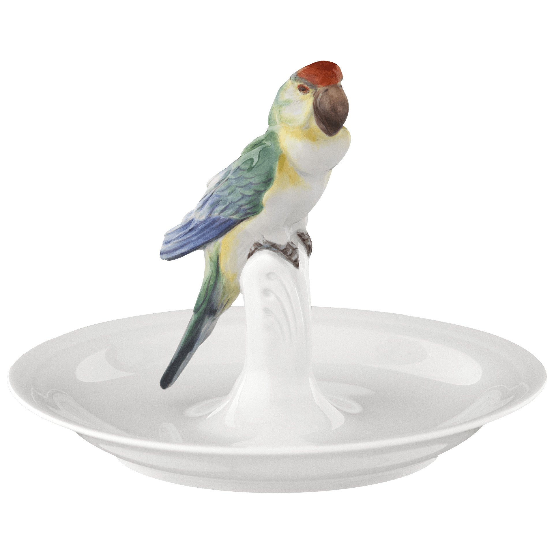 Figur Vogel an Schale, H 11,5 cm | Meissen Figuren Individuell 900174 - 78329 - Meissen Weimar