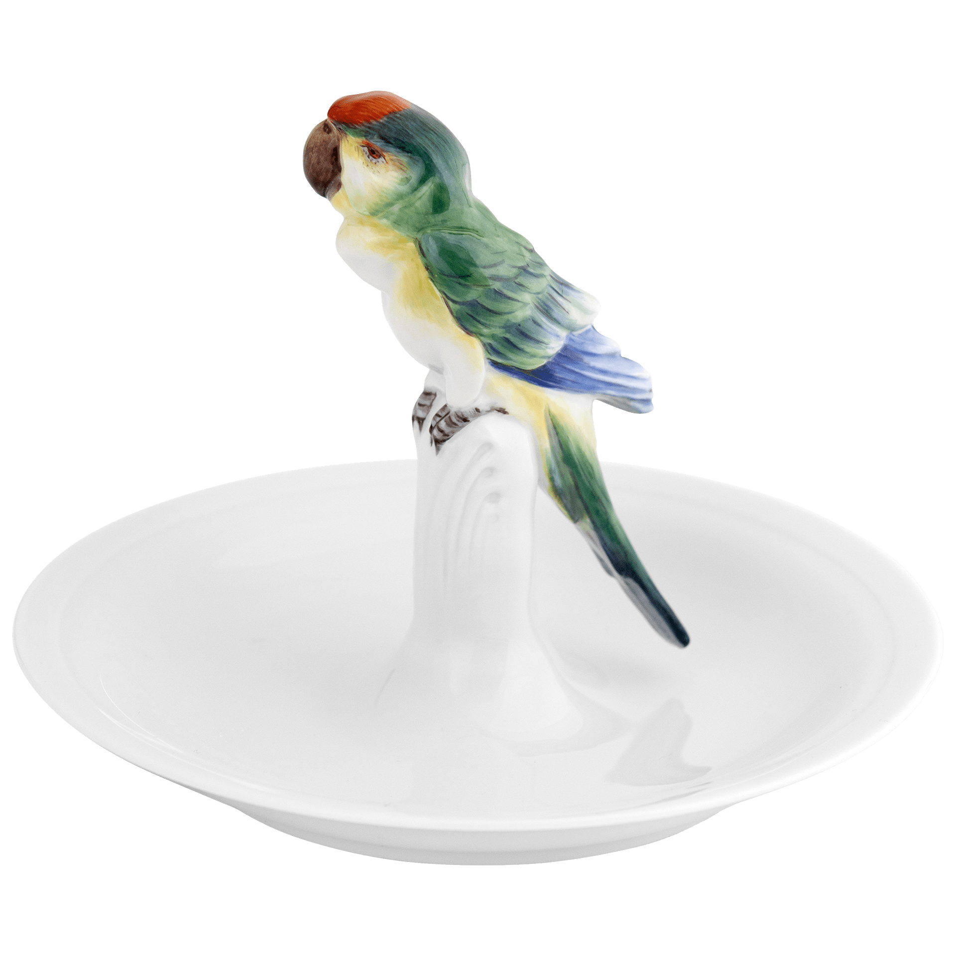 Figur Vogel an Schale, H 11,5 cm | Meissen Figuren Individuell 900174 - 78329 - Meissen Weimar