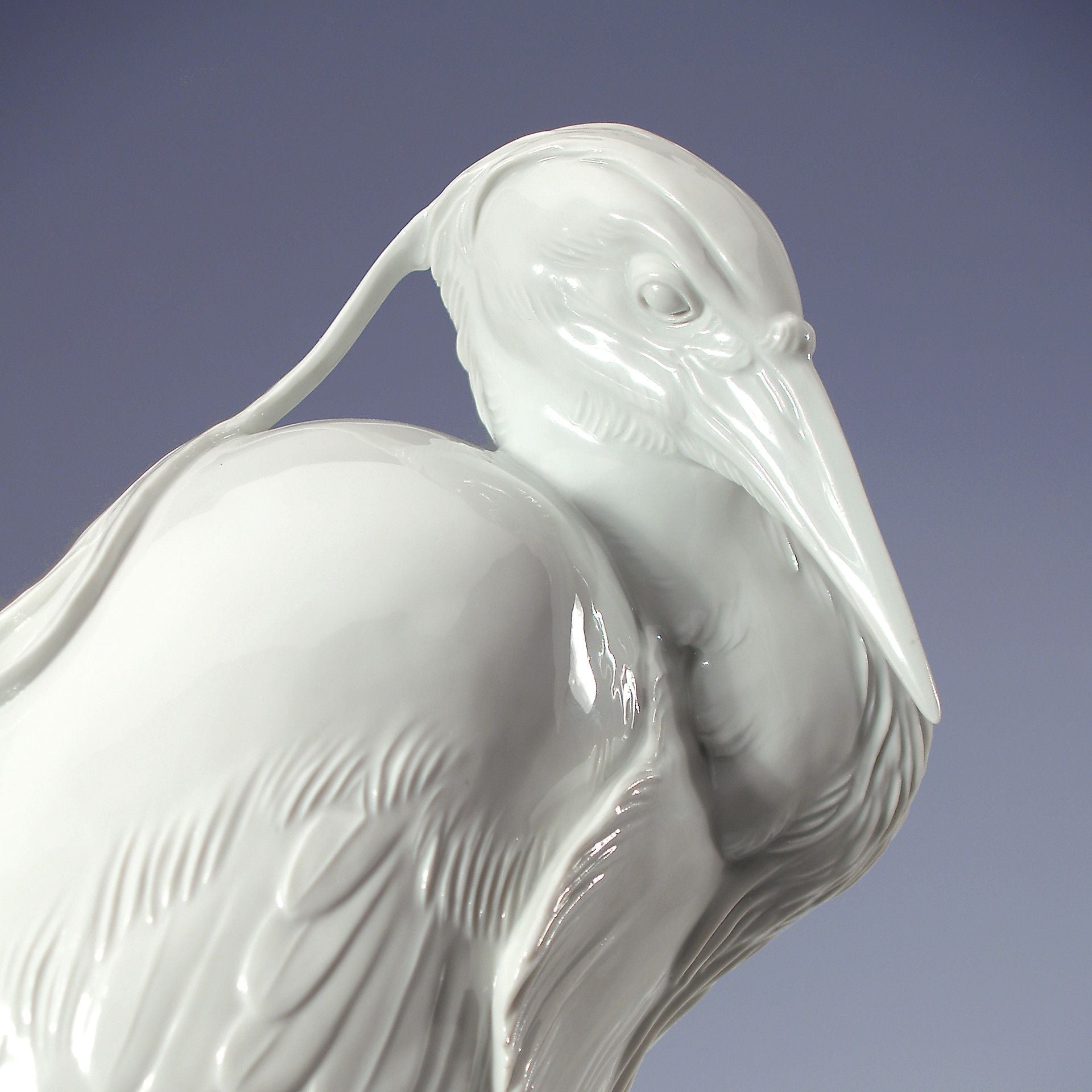 Figur Vogel Edelreiher Weiß H 45 cm | Meissen Exklusiv - Kollektion 000080 - 77416 - Meissen Weimar