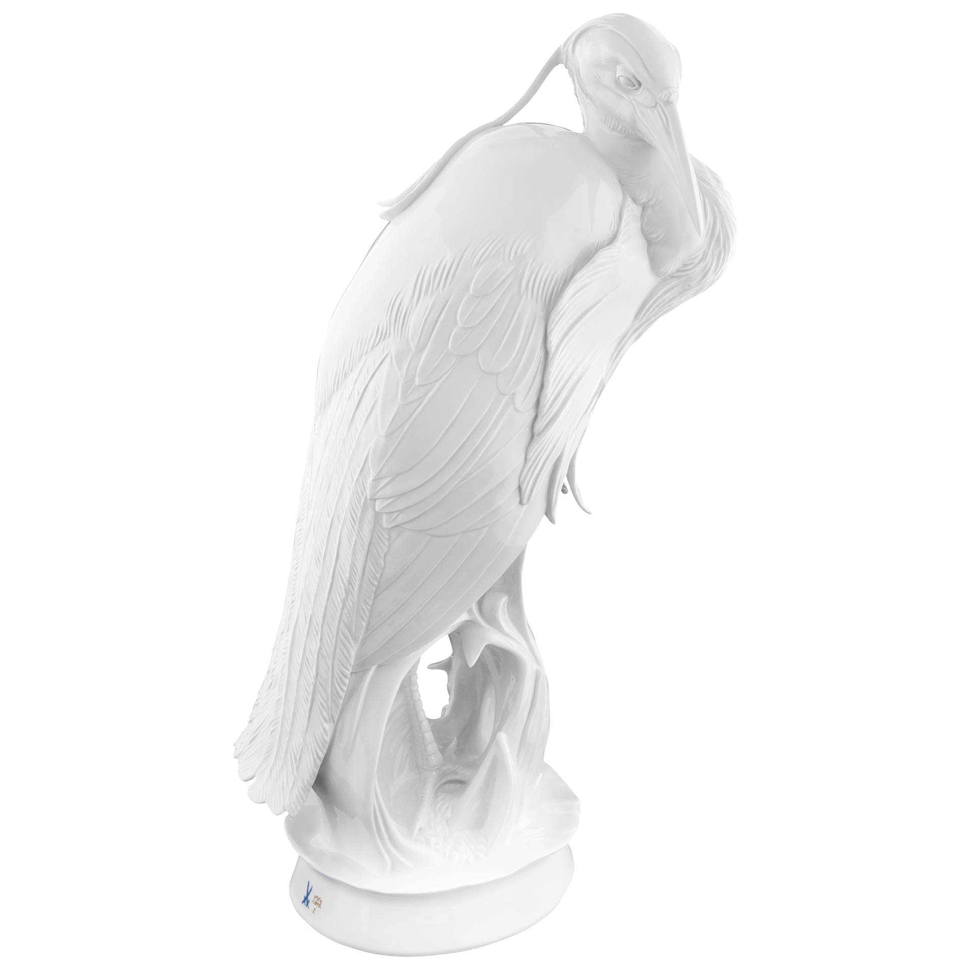 Figur Vogel Edelreiher Weiß H 45 cm | Meissen Exklusiv - Kollektion 000080 - 77416 - Meissen Weimar