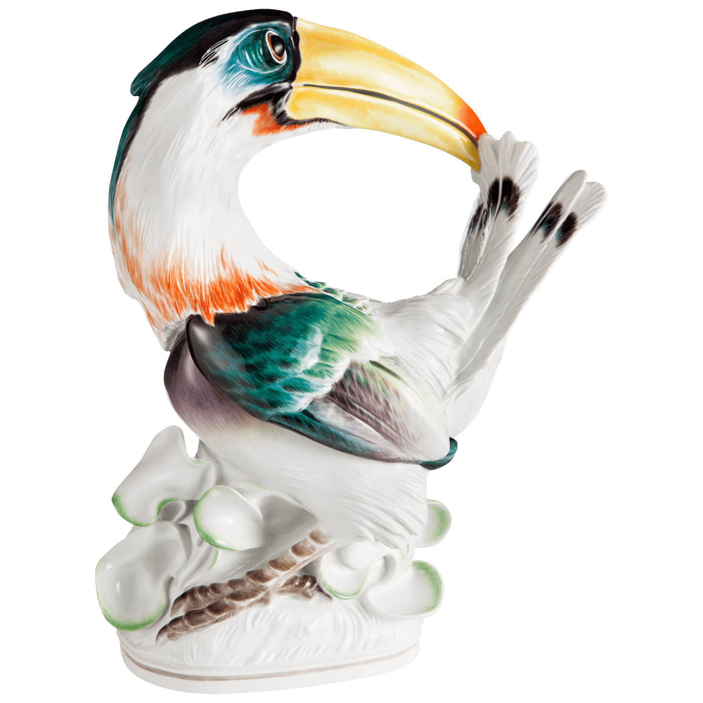 Figur Vogel Tukan handbemalt, H 32 cm | Meissen Limitierte Meisterwerke 900184 - 77417 - Meissen Weimar