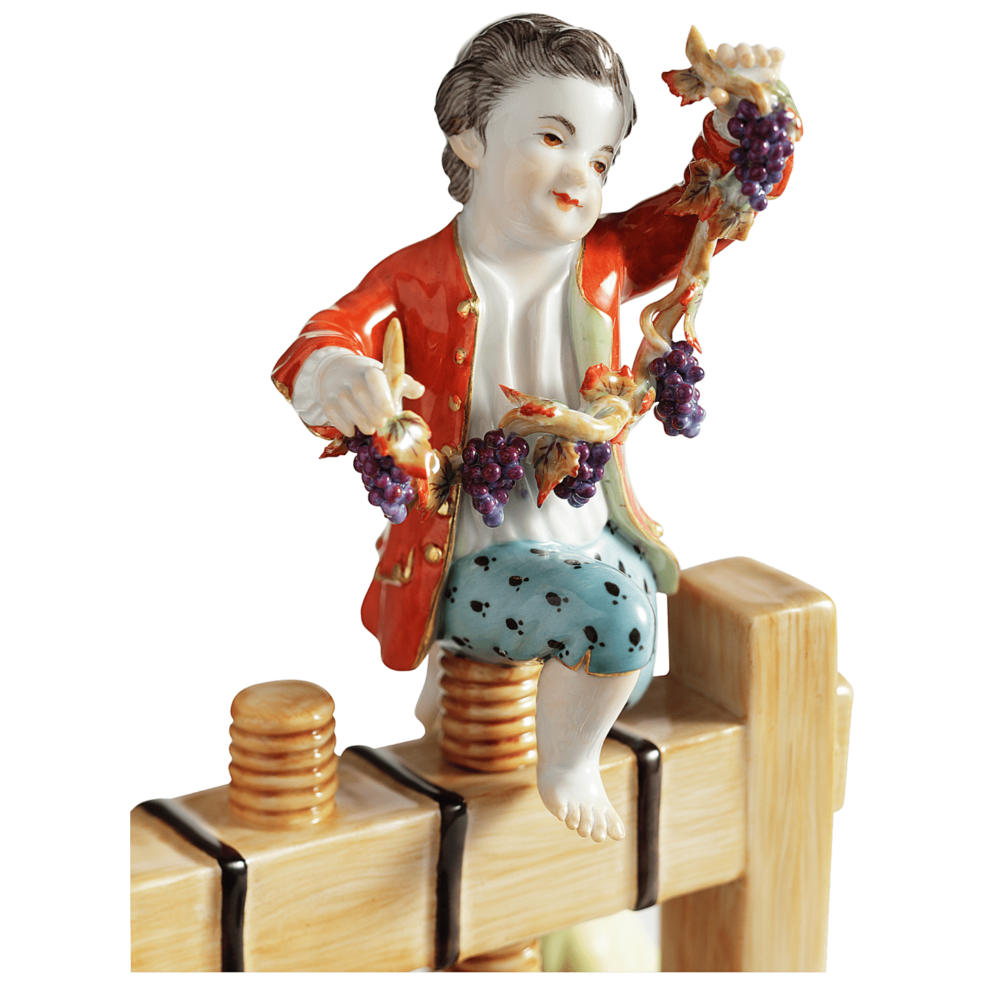 Figur Weinpresse, handbemalt, H 24 cm | Meissen Exklusiv - Kollektion 900380 - 61m35 - Meissen Weimar