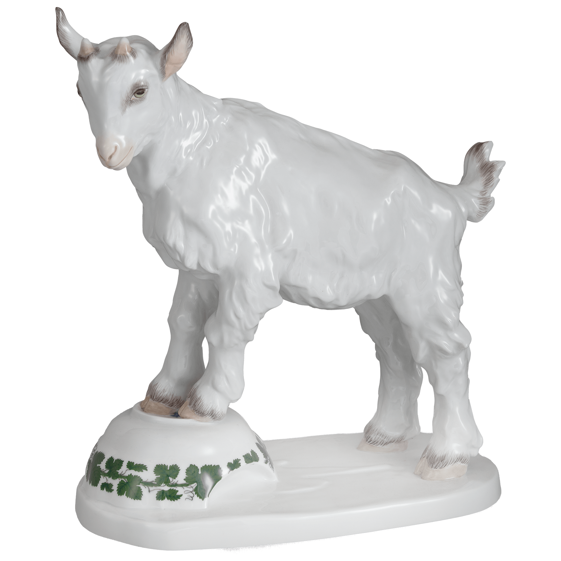 Figur Ziegenbock, bunt staffiert, H 30 cm | Meissen Figuren Individuell 90a166 - 78806 - Meissen Weimar