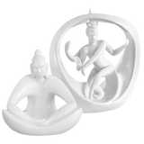 Figuren-Set Buddha und Shiva, Weiß, 2-teilig | Meissen Figuren-Edition Künstlerkapelle