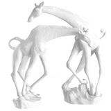 Figuren-Set Giraffen Weiß Porzellan, 2-teilig | Meissen Figuren-Edition Tierkinder