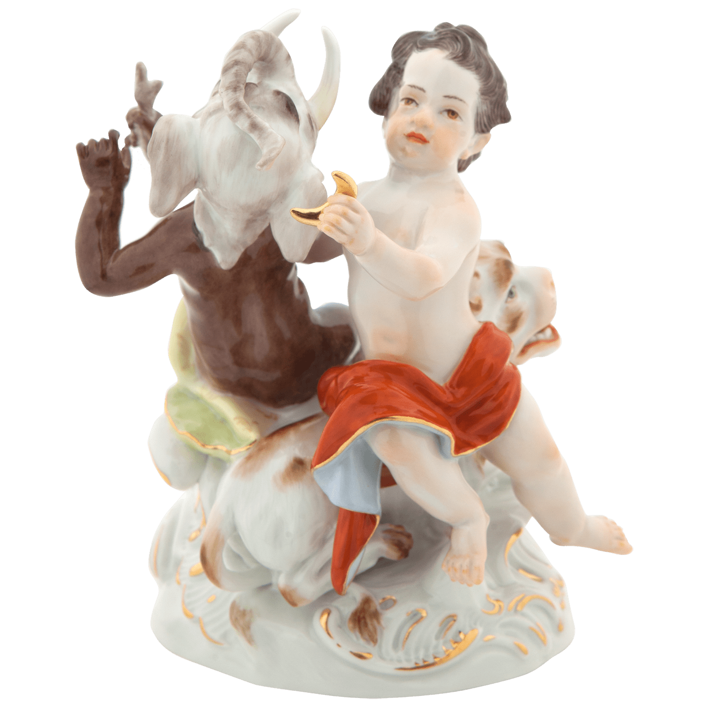 Figurengruppe Asien und Afrika, handbemalt, H 13,5 cm | Meissen Limitierte Meisterwerke 900384 - 70585 - Meissen Weimar
