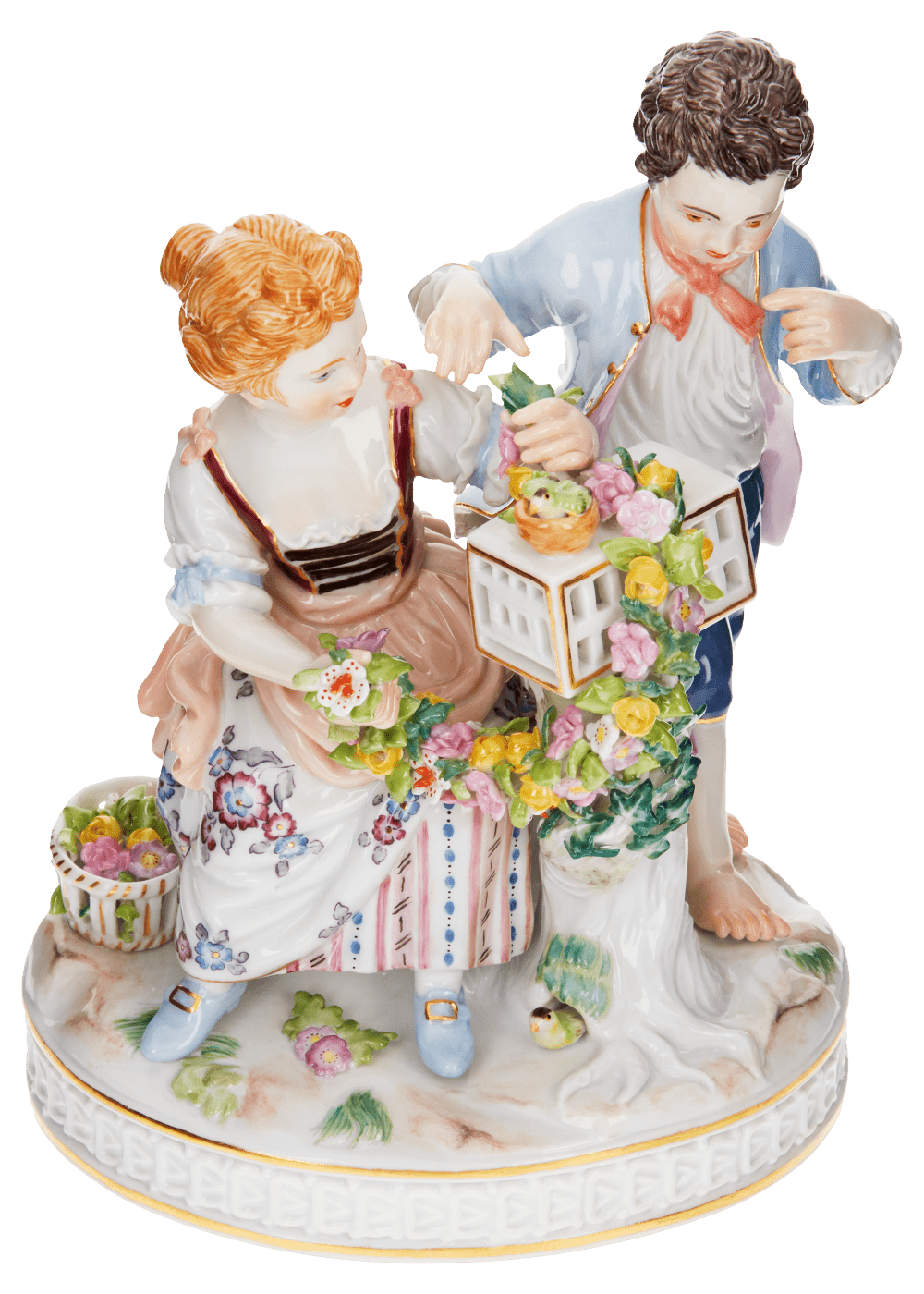Figurengruppe, bunt staffiert, H 16,5 cm | Meissen Figuren Individuell 900300 - 61264 - Meissen Weimar