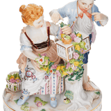 Figurengruppe, bunt staffiert, H 16,5 cm | Meissen Figuren Individuell