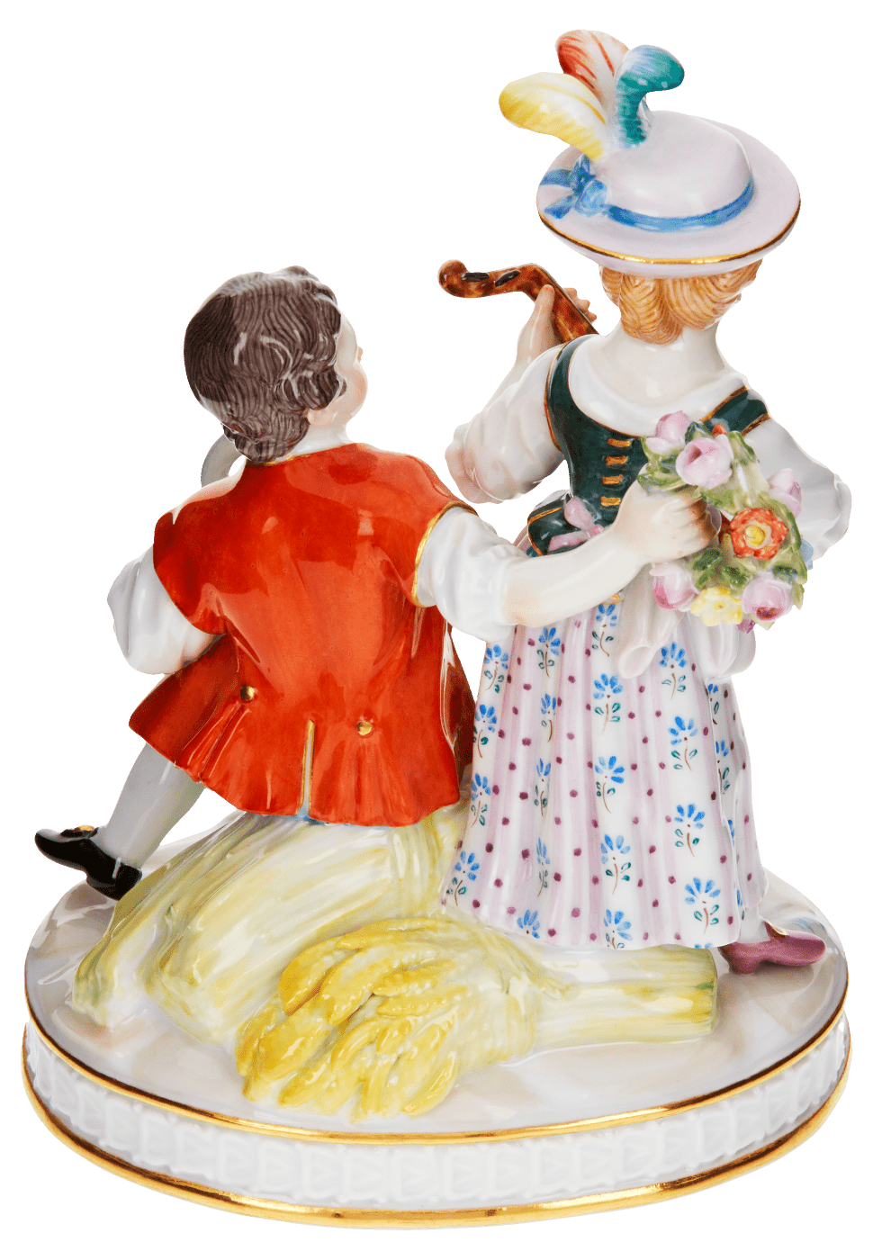 Figurengruppe, bunt und gold staffiert, H 17 cm | Meissen Figurengruppe 900300 - 61265 - Meissen Weimar