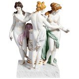 Figurengruppe Die Drei Grazien, Handbemalt, H 41 cm | Meissen Exklusiv-Kollektion
