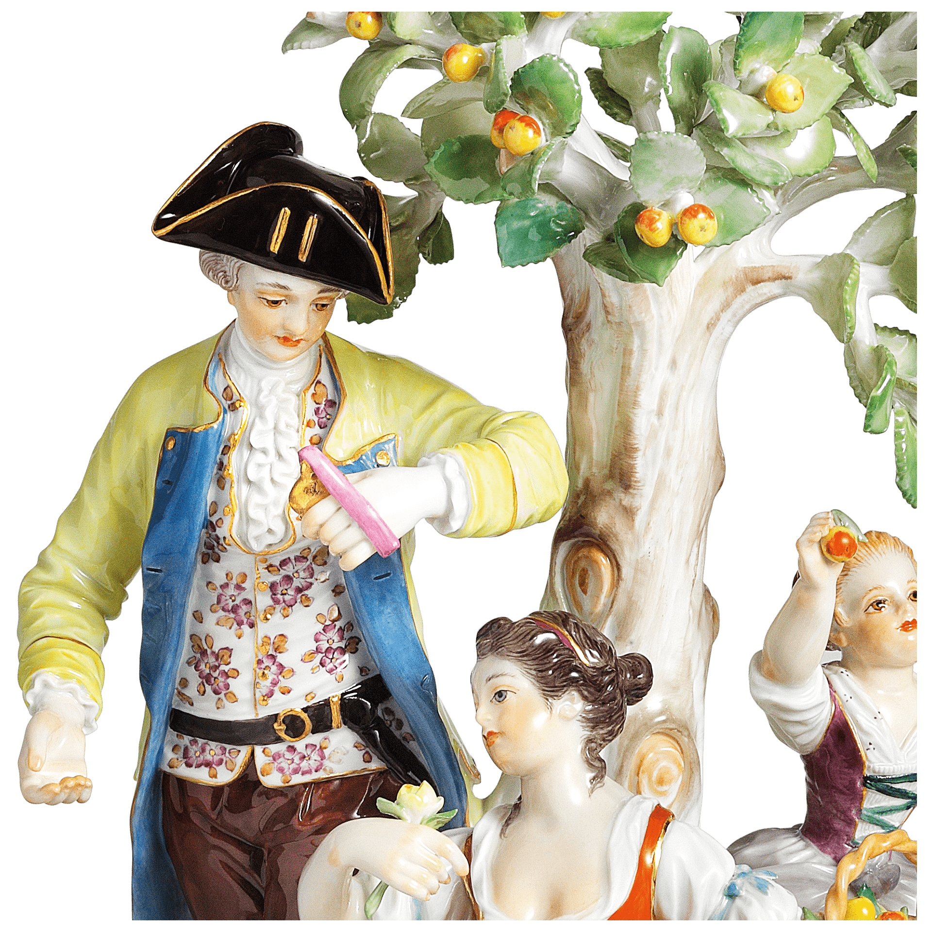 Figurengruppe Gärtnergruppe mit Apfelbaum, Höhe 28 cm | Meissen Exklusiv - Kollektion 900380 - 61237 - Meissen Weimar